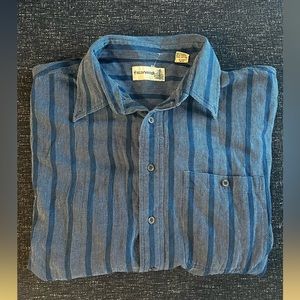 FieldMaster long sleeve button down striped polo